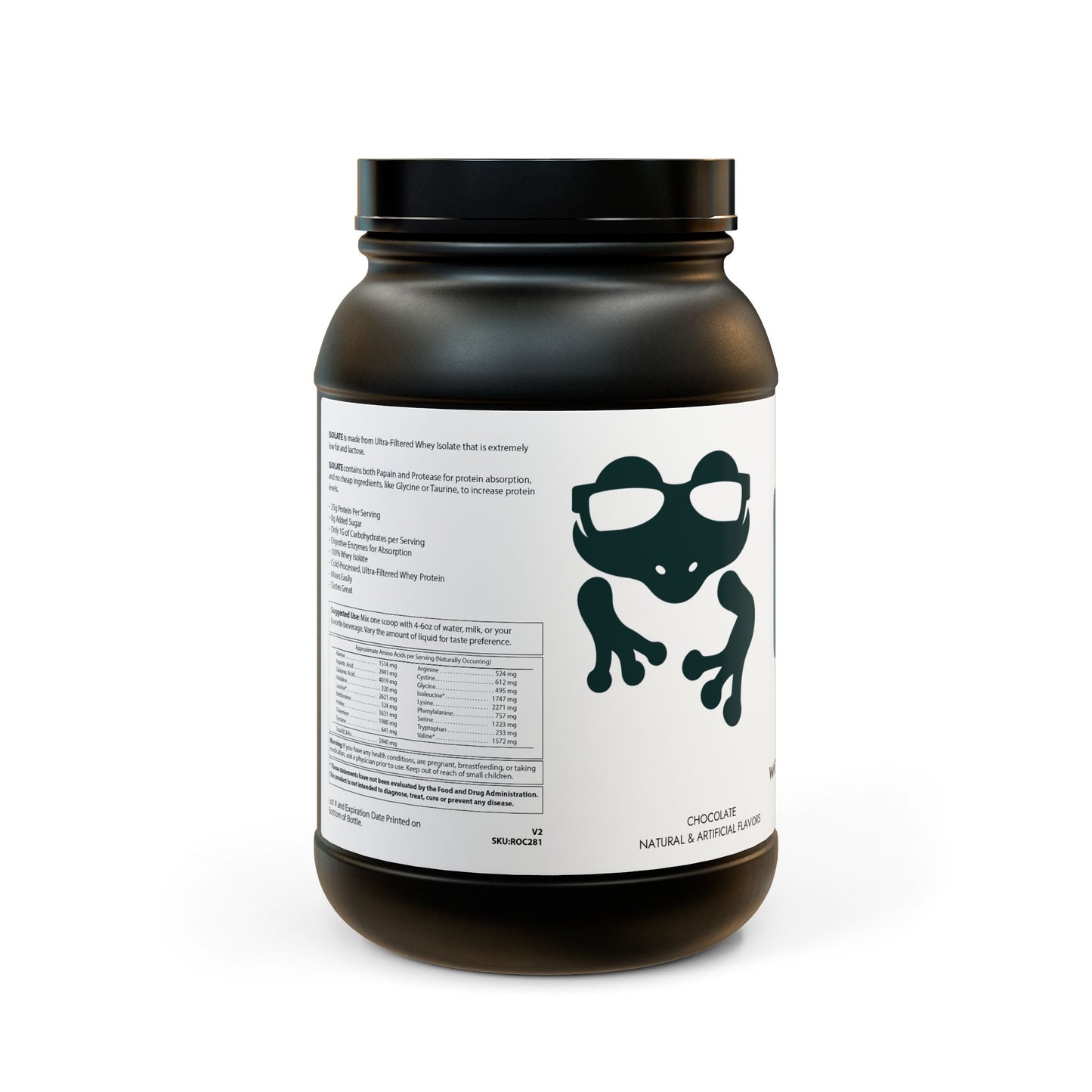 Whey Isolate Protein Supplement (907g, 2lb) 31+ servings